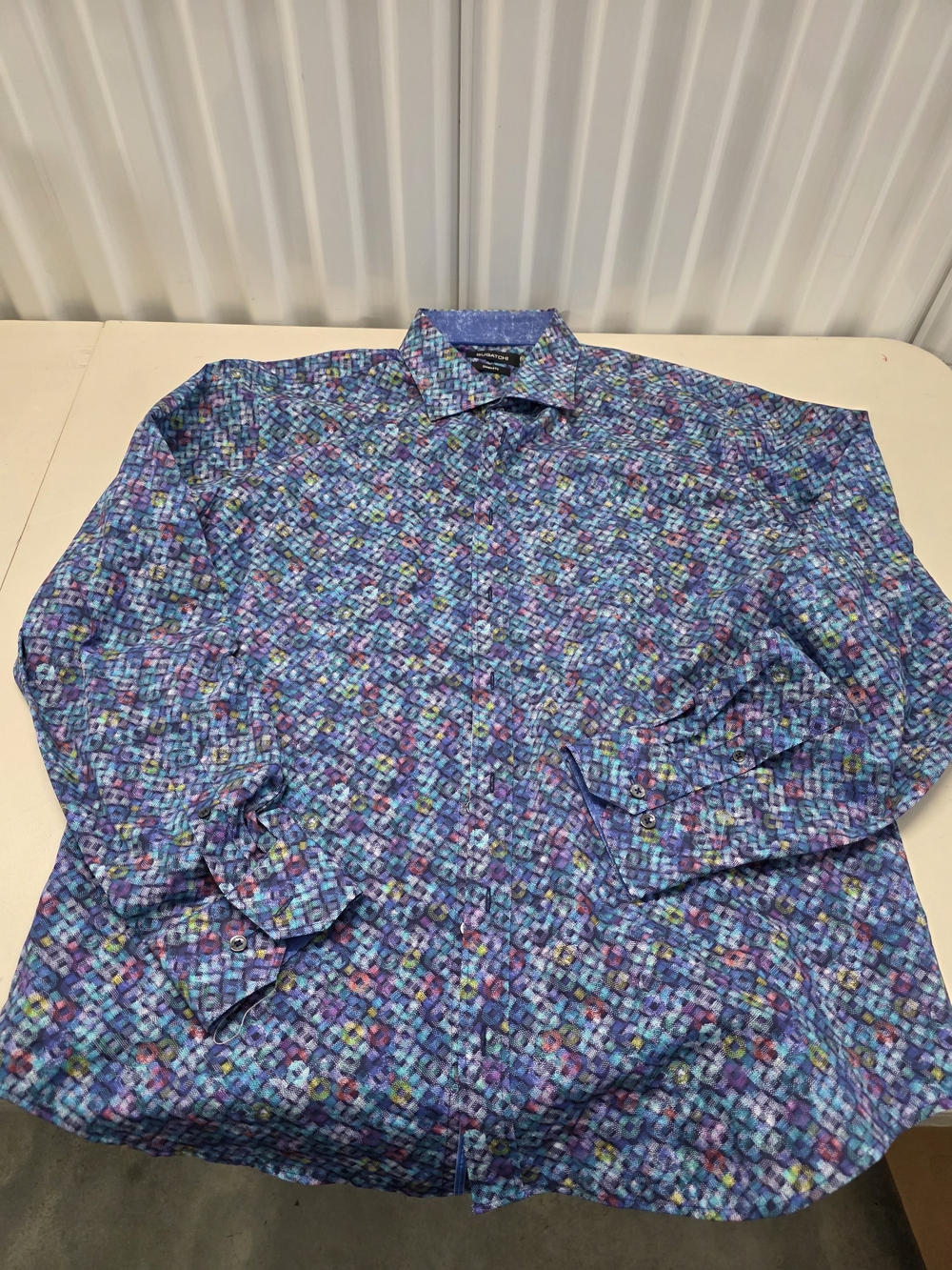 Bugatchi Shaped Fit Button Down Shirt Men's Size XL